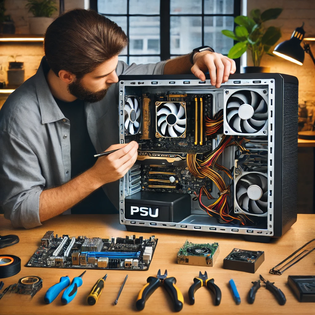 Power supply repair and installation for gaming PCs at Moe Repair in Burnaby, BC. Wide variety of power supplies in stock!