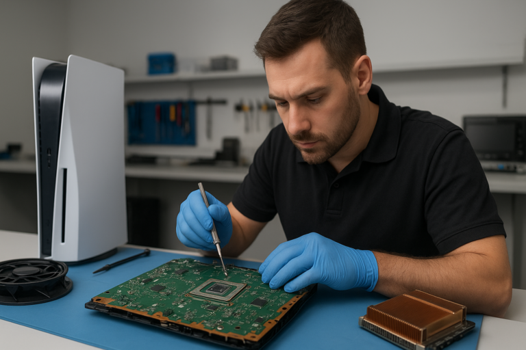 PlayStation 5 gaming console cleaning and cooling service