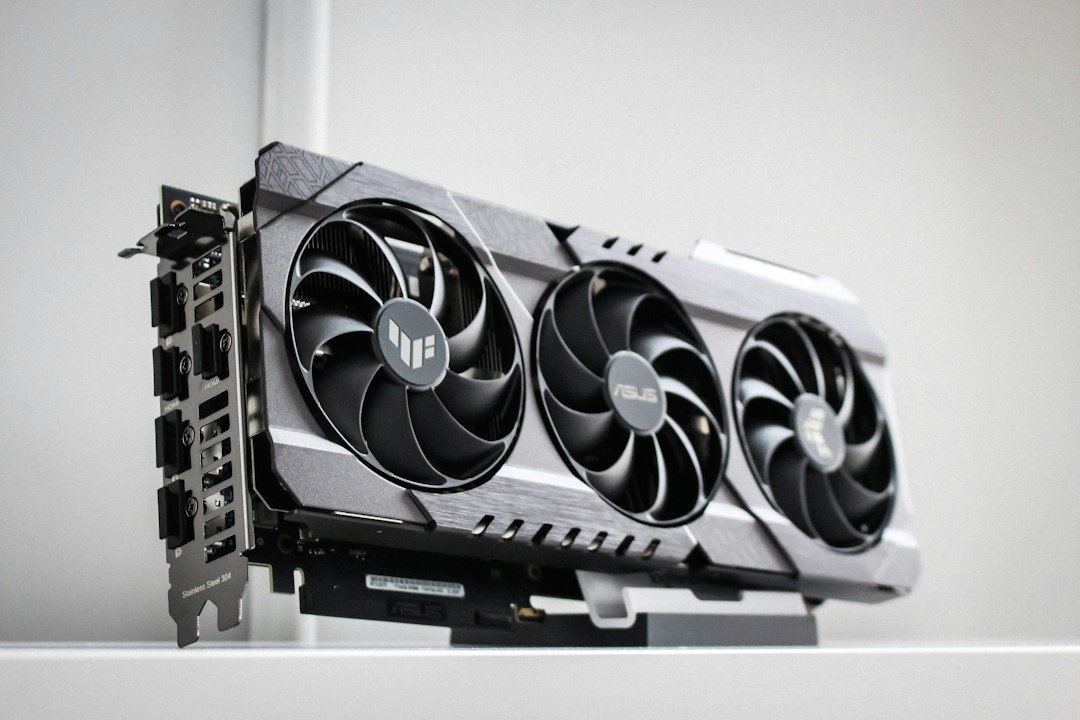 Graphics card with cooling fans